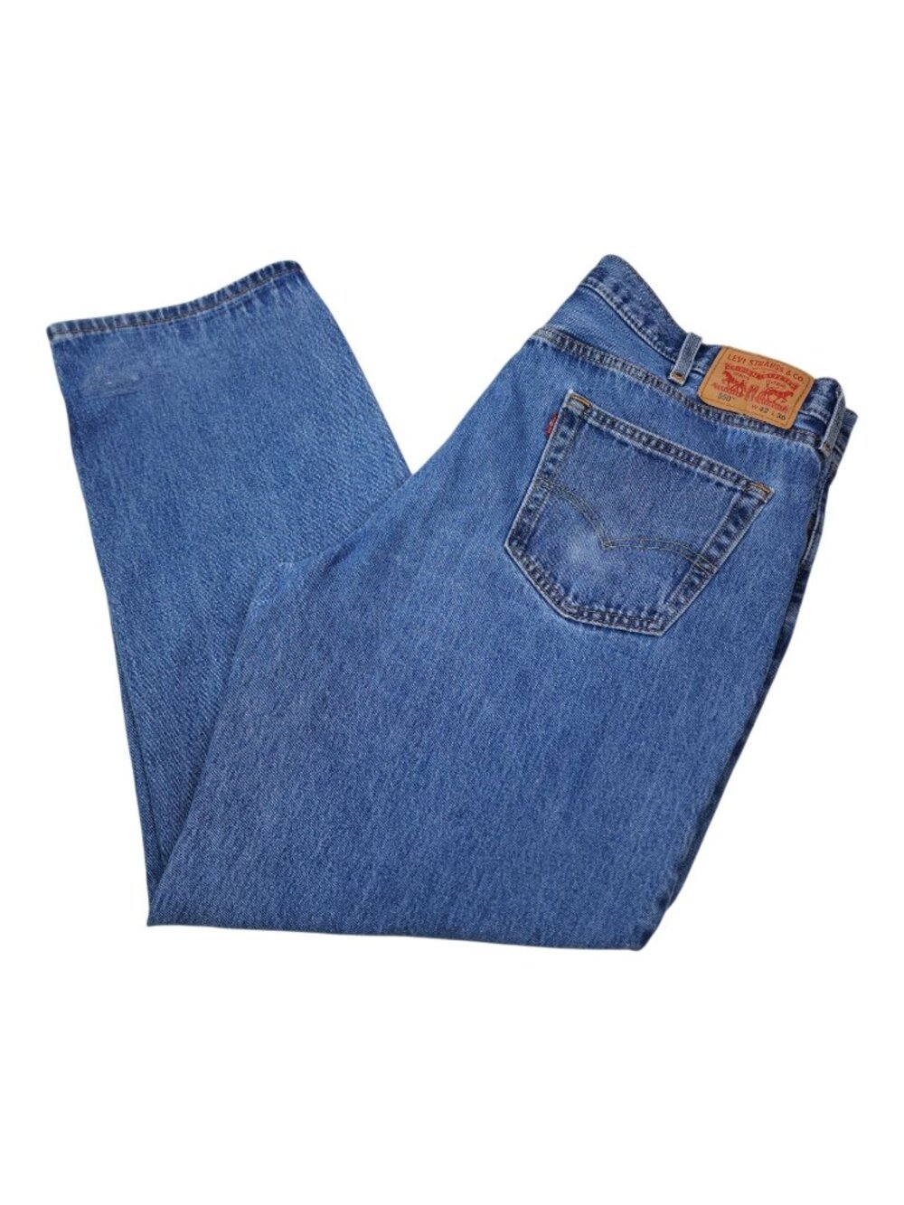 Levis Mens 550 Relaxed Fit Blue Jeans W42 L30 Denim Classic Straight Leg